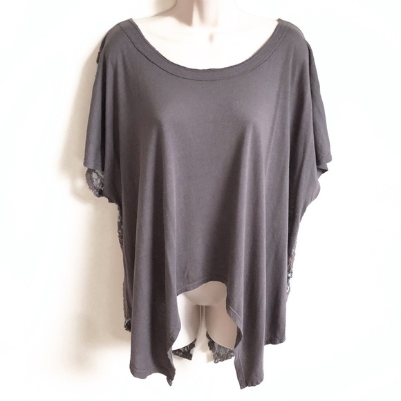 Anthropologie lace short sleeve shark bite… - Picture 4 of 10